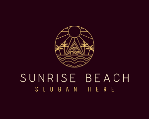 Tropical Beach Tour logo design