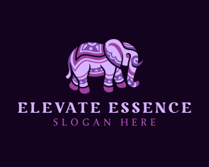 Indian Elephant Animal Logo