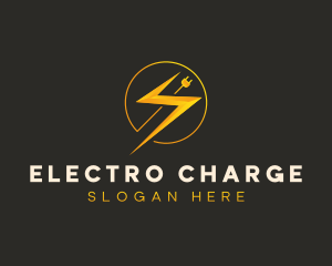 Lightning Electricity Energy logo design