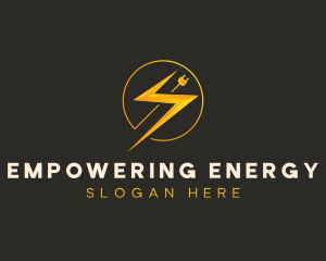 Lightning Electricity Energy logo design