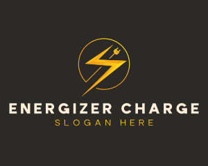 Lightning Electricity Energy logo design