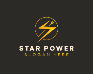 Lightning Electricity Energy logo design