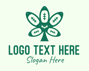Green Football Cannabis logo