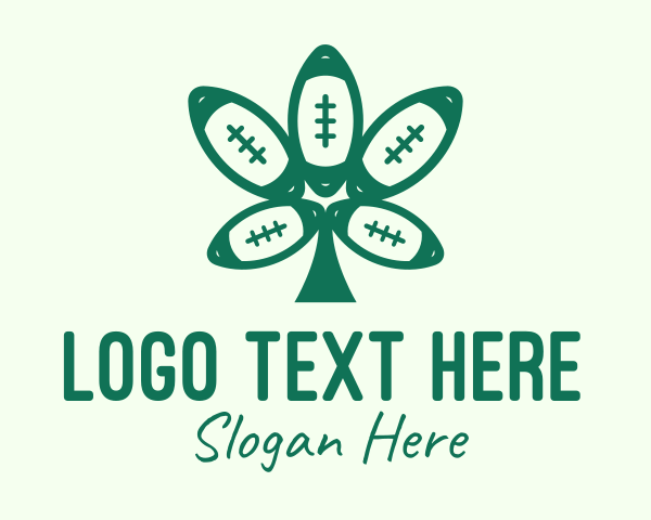 Green Football Cannabis logo