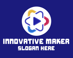 Colorful Multimedia Media Play  logo design