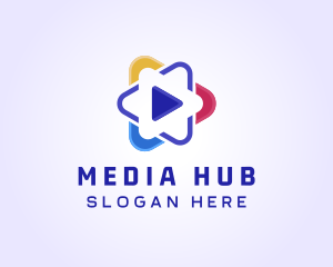 Colorful Multimedia Media Play  logo design