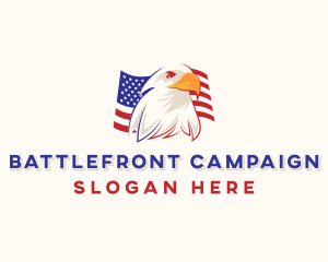 Eagle American Flag  logo design