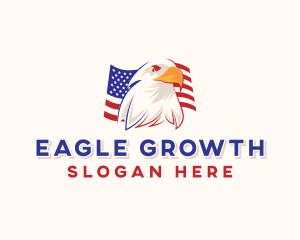 Eagle American Flag  logo design