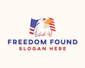 Eagle American Flag  logo