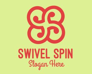 Red Flower Swirl logo