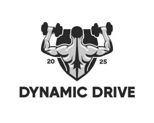 Muscular Weight Lifter  logo