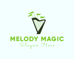 Organic Music Harp Logo