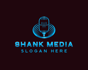 Media Broadcast Microphone logo design