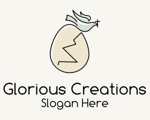 Holy Egg Dove logo design