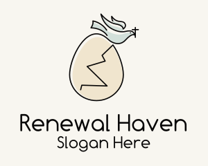 Holy Egg Dove logo design