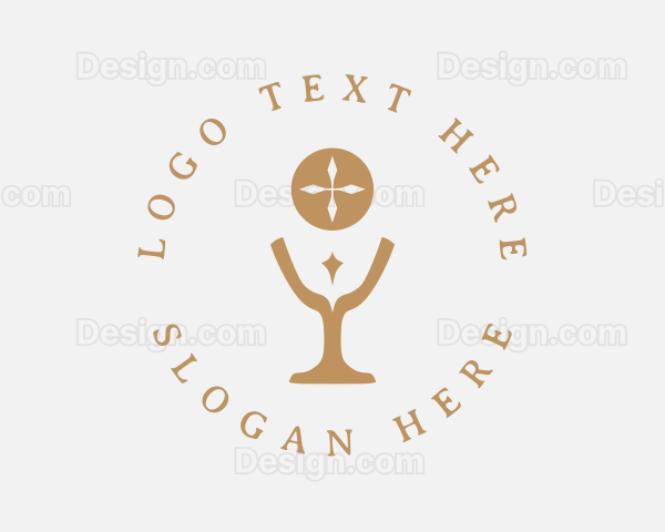 Religion Christian Chalice Letter Y Logo