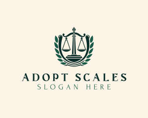 Lawyer Justice Scale logo design