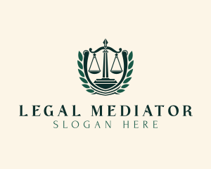 Lawyer Justice Scale logo design