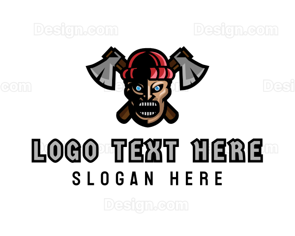 Angry Lumberjack Axe Logo