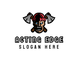 Angry Lumberjack Axe logo design