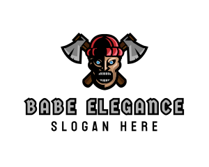 Angry Lumberjack Axe logo design