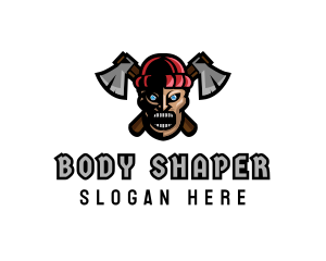 Angry Lumberjack Axe logo design