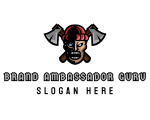 Angry Lumberjack Axe logo design