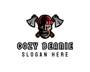 Angry Lumberjack Axe logo design