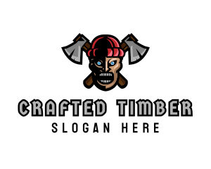 Angry Lumberjack Axe logo design