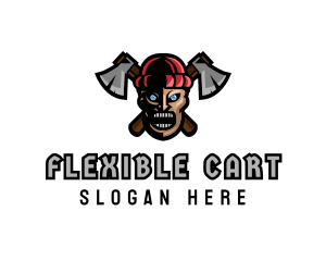 Angry Lumberjack Axe logo design