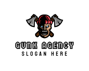 Angry Lumberjack Axe logo design