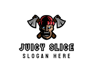 Angry Lumberjack Axe logo design