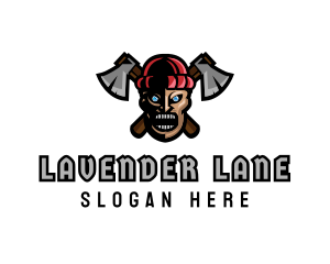 Angry Lumberjack Axe logo design