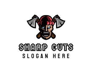 Angry Lumberjack Axe logo design