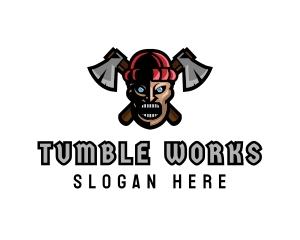 Angry Lumberjack Axe logo design