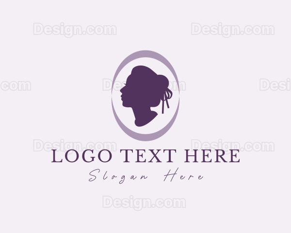 Woman Beauty Cabochon Logo