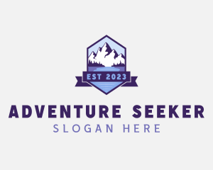 Mountain Camping Adventure logo design