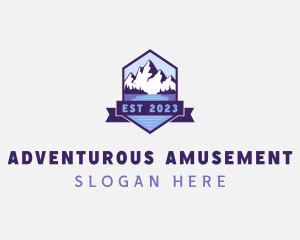 Mountain Camping Adventure logo design