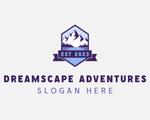 Mountain Camping Adventure logo design