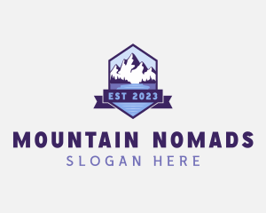 Mountain Camping Adventure logo design