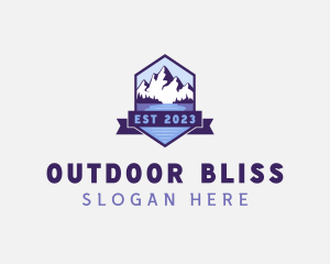 Mountain Camping Adventure logo design