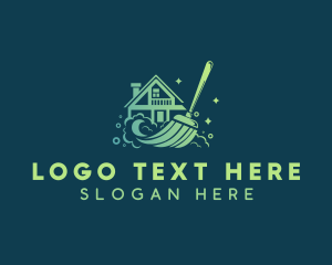 House Cleaning Broom logo