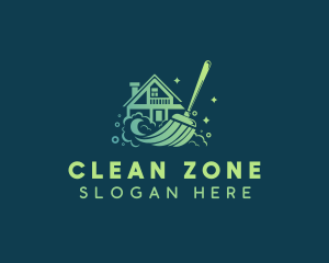 House Cleaning Broom logo design