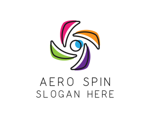 Spinning Propeller Turbine logo design