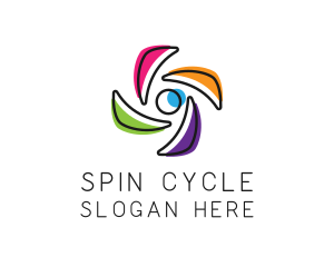 Spinning Propeller Turbine logo design