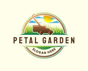 Lawn Mower Landscaping logo design