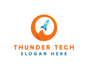 Startup Launch Rocket logo design