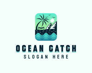 Ocean Beach Vacation logo design