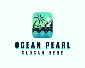 Ocean Beach Vacation logo design