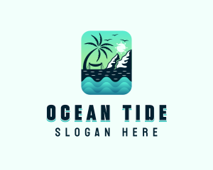 Ocean Beach Vacation logo design